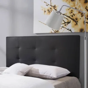 destockage HOMN Tête De Lit 140×60 Cm Noir, Cuir Synthétique 10