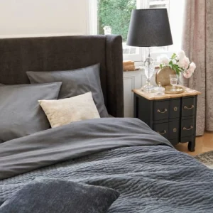 boutiqued en ligne Maisons Du Monde Tête De Lit 160 à Rebords Gris Anthracite 15