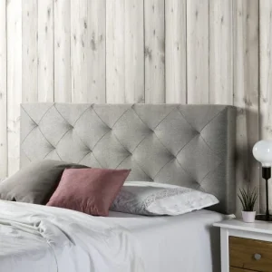 magasins pour HOMN Tête De Lit 160×60 Cm, Losanges En Tissu Gris, 8 Cm D’épaisseur 9