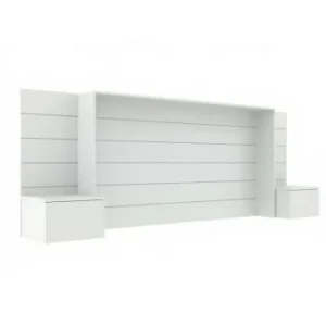 site en ligne ID Kids Tête De Lit Avec Chevets 160 Cm Effet Bois Blanc Et Bois 12