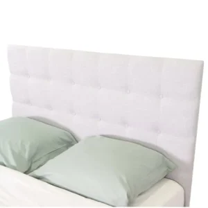 HOMIFAB Tête De Lit Capitonnée En Tissu Gris Clair 140 Cm en promotion 16