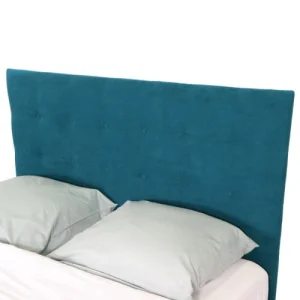 marque pas cher HOMIFAB Tête De Lit Capitonnée En Velours Bleu Canard 140 Cm 16