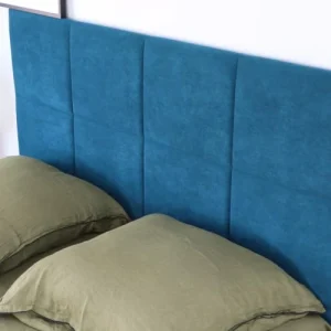 grand choix HOMIFAB Tête De Lit Capitonnée En Velours Bleu Canard 140 Cm 12