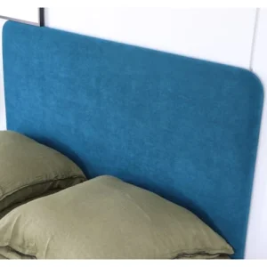 pas cher en vente HOMIFAB Tête De Lit En Velours Bleu Canard 160 Cm 12