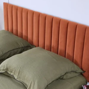 magasin pas cher HOMIFAB Tête De Lit Matelassé En Velours Rouille 140 Cm 12