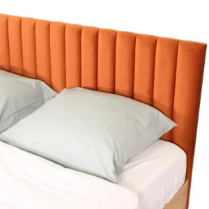 magasin pas cher HOMIFAB Tête De Lit Matelassé En Velours Rouille 140 Cm 16