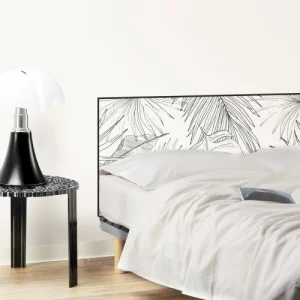 grande marque pas cher 99Déco Tête De Lit Papier Peint Jungle Végétal Noir Et Blanc 160cm 8